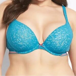 Cacique Vibrant Blue Lace Bra Cacique 44DD Teal Blue Lace Bra